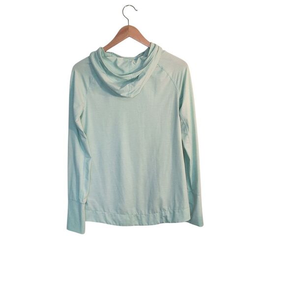 GapFit Breathe Mint Green Hooded Long Sleeve Top Ladies Small - Picture 2 of 7
